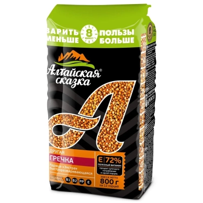 Алтайская сказка 800гр 1*12 Гречневая крупа Экстра  м/уп