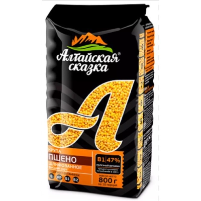Алтайская сказка 800гр 1*12 Пшено шл. в/с м/уп