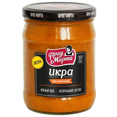 Икра из кабачков 450гр 1*12 ФрауМарта экстра ст/б