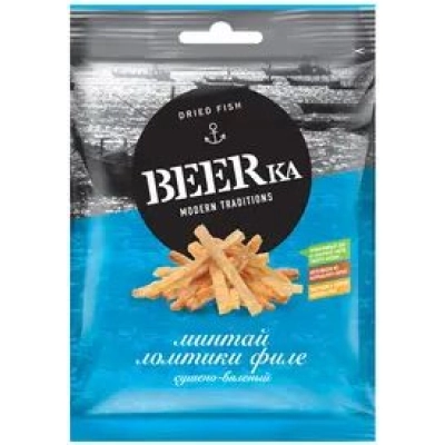 BEERKA Рыб.суш.Филе минтая 25гр 1*25 (БМ320)