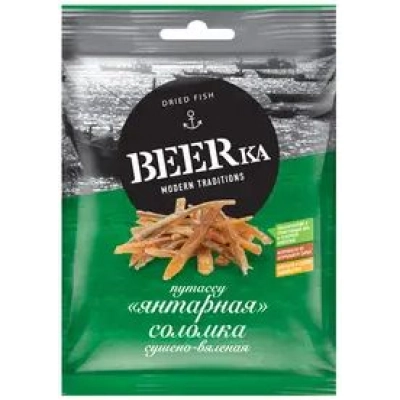 BEERKA Рыб.суш.Янтарная соломка 25гр 1*25 (БМ323)
