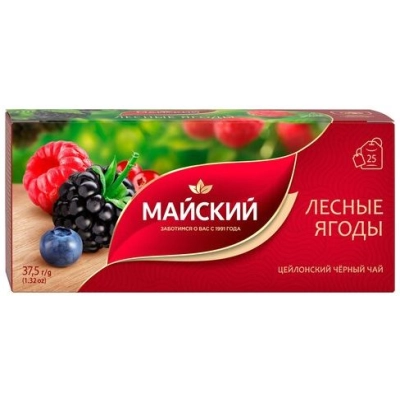 Майский фруктовый 25пак 1*18 Лесная ягода