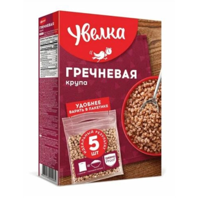 ГРЕЧА (900) 5*80 1*6 400г ЯДРИЦА Увелка Коробка
