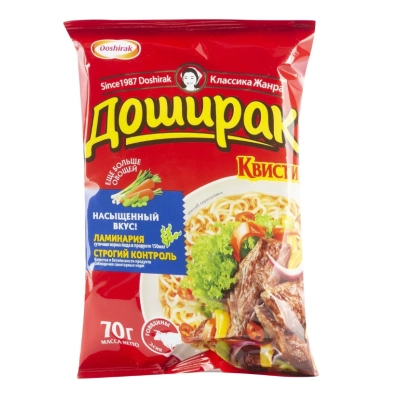 Доширак Квисти 70гр 1*36 Говядина брикет Лапша б\п