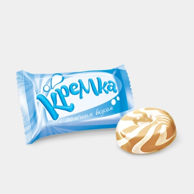 Кремка (РНК661) 1кг 1*6 молочный вкус Яшкино Карамель