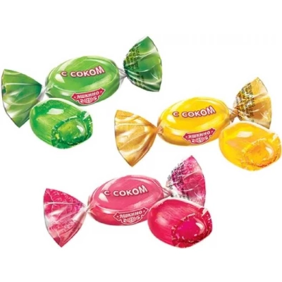 Леденец с соком (ВК756) 1кг 1*6 Яшкино Карамель