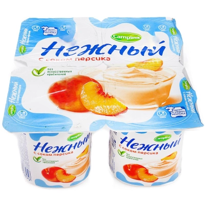 Нежный йогурт 1,2% 100гр*24 персик