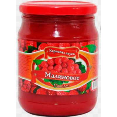 Повидло Карнавал Вкуса 550гр 1*6 Малина ст/б