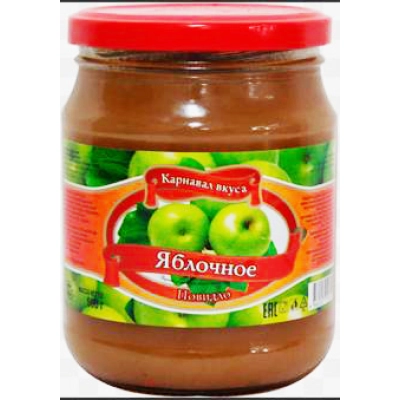 Повидло Карнавал Вкуса 550гр 1*6 Яблоко ст/б