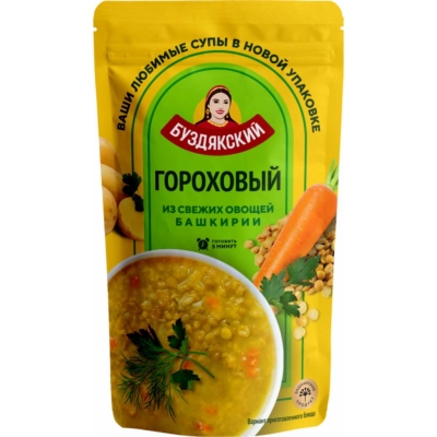 Суп Гороховый  ДОЙ-ПАК 500гр 1*6 БУЗДЯКСКИЙ