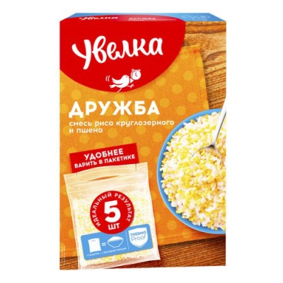 Дружба Увелка (рис,пшено) 5*80гр 1*6 /917/