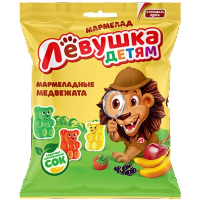 Лёвушка 35гр 1*44 Медвежата Жев. мармелад