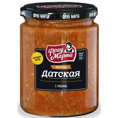 Закуска Датская с грибами 420гр 1*12 Фрау Марта