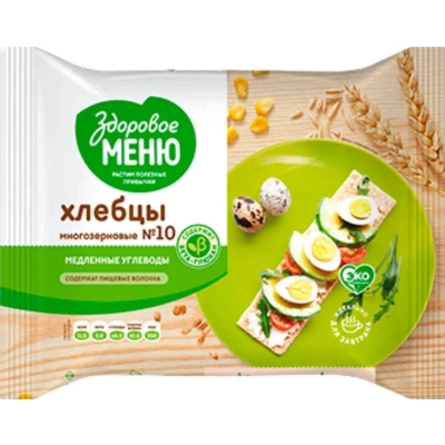 Хлебцы Здоровое Меню 90гр 1*20 №10 многозерновые ( 404 )