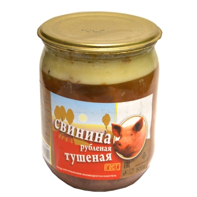 Тушёная СВИНИНА Потанино 500гр 1*12 ТУ СТЕКЛО