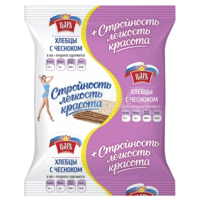 Хлебцы Союзпищепром 90гр 1*20 с Чесноком