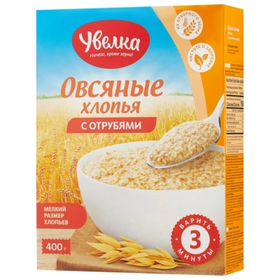 Хлопья Овсяные (851) 400гр 1*6 Увелка