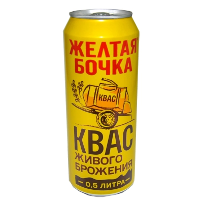 КВАС Жёлтая бочка 0.45л 1*12 Ж/Б  ПАК
