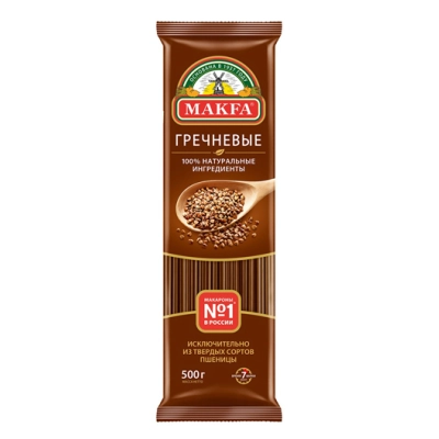 МАКФА 500гр 1*20 Спагетти гречневая (531-5) вермишель длинная