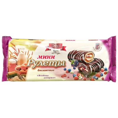 Мини-рулеты Русский Бисквит 175гр 1*15 ШТУЧНО