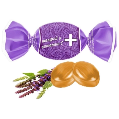 С Шалфеем и витамином С 1кг 1*5 (225) Тольятти Карамель