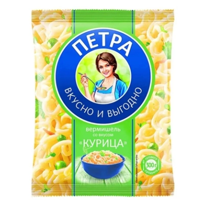 Петра 50гр 1*56 Курица брикет Лапша б\п