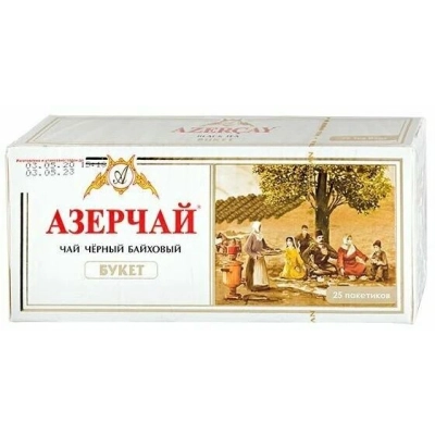 Азерчай  25пак черн. б/к 1*12 черный Букет