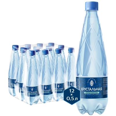 Вода Хрустальная 0,5л 1*12 газ