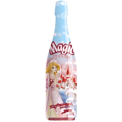 Шампанское детское 0,75л стекло 1*6 Magic princess (клубничный лимонад)