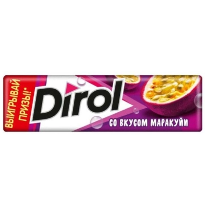 Дирол 13,6гр 1*30 Маракуйя ШТУЧНО Жевательная резинка