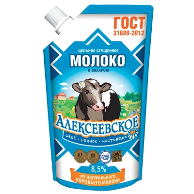 Молоко сгущ. ДойПак 270г 1*12 Алексеевское  м/у