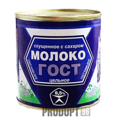 Молоко сгущ. ж/б Назарово 8,5% 380гр 1*45