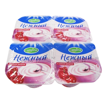 Нежный йогурт 1,2% 100гр*24 вишня