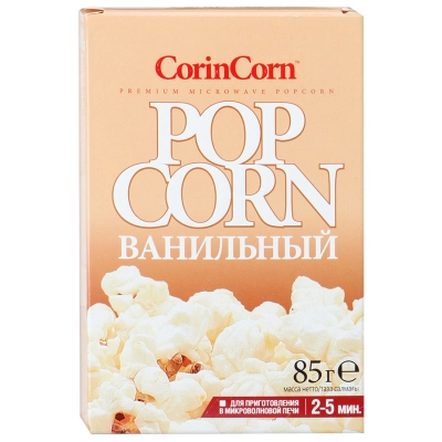 Попкорн для СВЧ Corin Corn 85гр 1*15 Ванильный