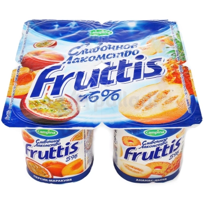 Фруттис йогурт 5% 115гр 1* 24 перс марак,ан дыня