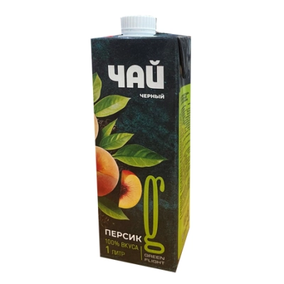 Чай Green Flight черный 1л 1*12 Персик тэт/пак