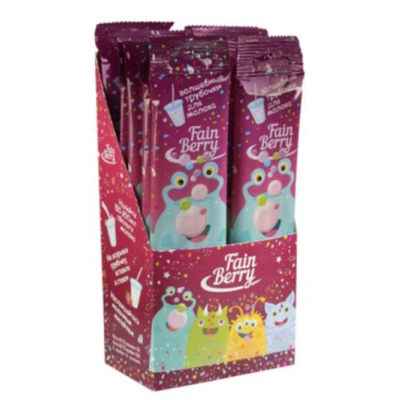 Трубочка для молока КОСМО МИКС 30гр 1*14 fAIN BERRY