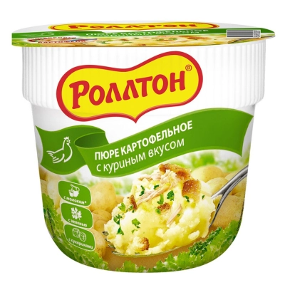 Пюре б\п Роллтон 40гр 1*24 стакан