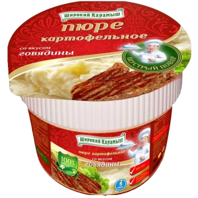 Пюре б\п Шустрый повар 40гр 1*24 стакан