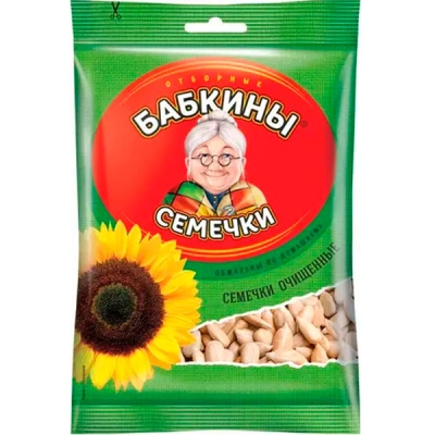 Семечки Бабкины 100гр 1*30 (БС911) очищенные