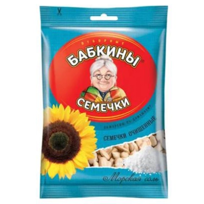 Семечки Бабкины 100гр 1*30 (БС913) очищенные соль