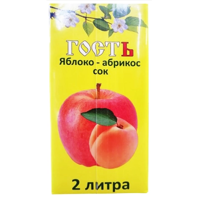 Гость 2л 1*6 Абрикос-яблоко ГОСТ Сок