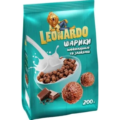 Leonardo 200гр 1*8 (КВР149) шоколадные шарики