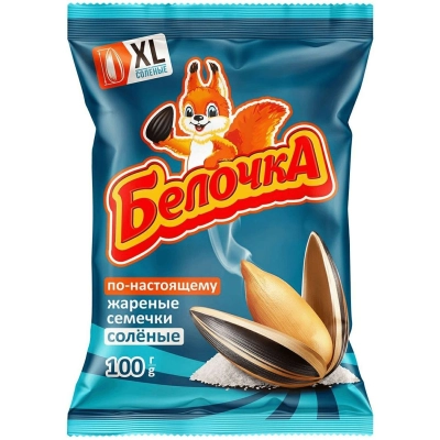 Семечки Белочка XL 100гр 1*30 солёные
