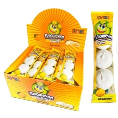 Плюшечки 12гр 1*40 зефир с начинкой