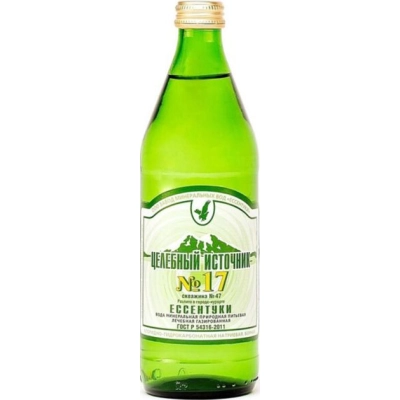 Ессентуки-17 0,45л 1*12 СТЕКЛО Целебный Источник Минеральная вода