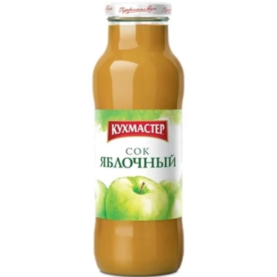 Сок кухмастер 0,68л 1*8 Яблочный с мяк. ст/б