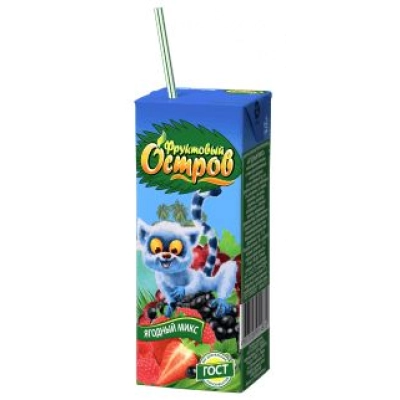 Фруктовый Остров 0,2л 1*27 Ягодный микс