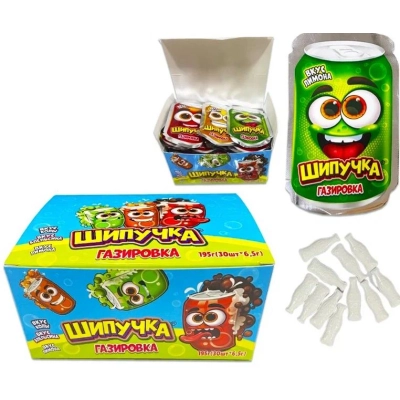 Шипучка Газировка 6,5гр 1*30 сахарная конфета