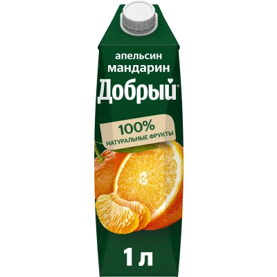 Добрый  1л 1*12 Апельсин-мандарин